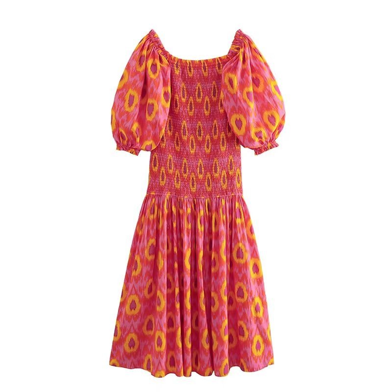 Necka - Bohemian Puff Sleeve Dress