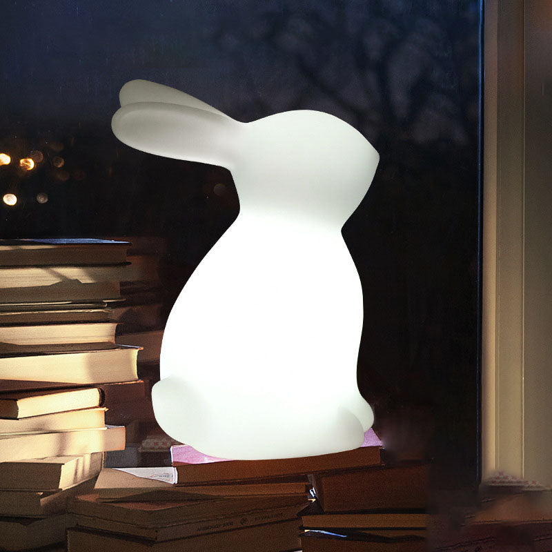 Contemporary LED Rabbit Table Lamp in White