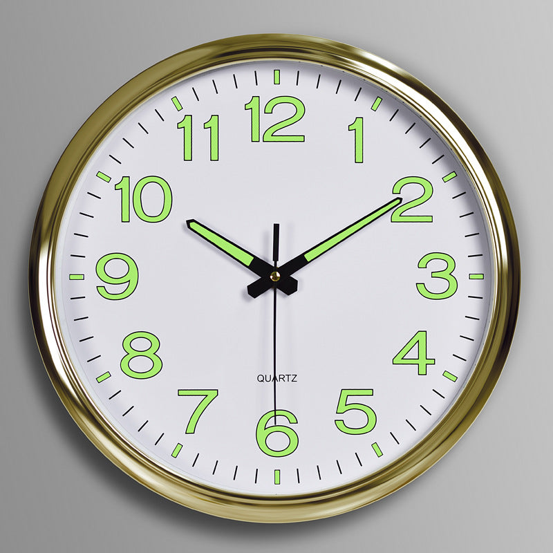 Silent 30 cm Illuminating Wall Clock with Night Light Feature
