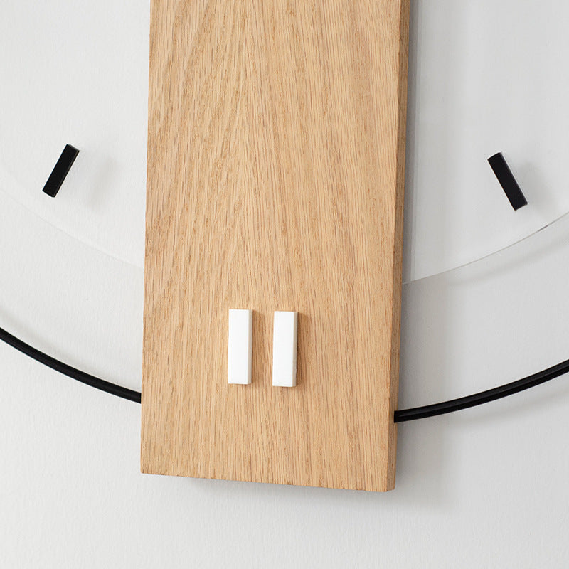 Solid Wood Nordic Wall Clock 40cm with Silent Sweep Movement