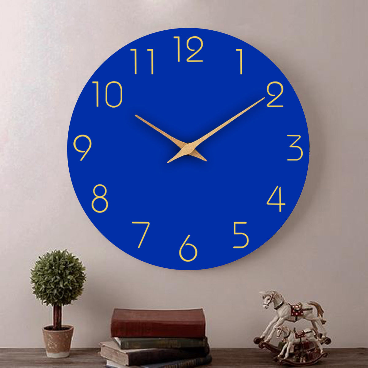 Colored Silent Wall Clock 12 Inch Modern Design