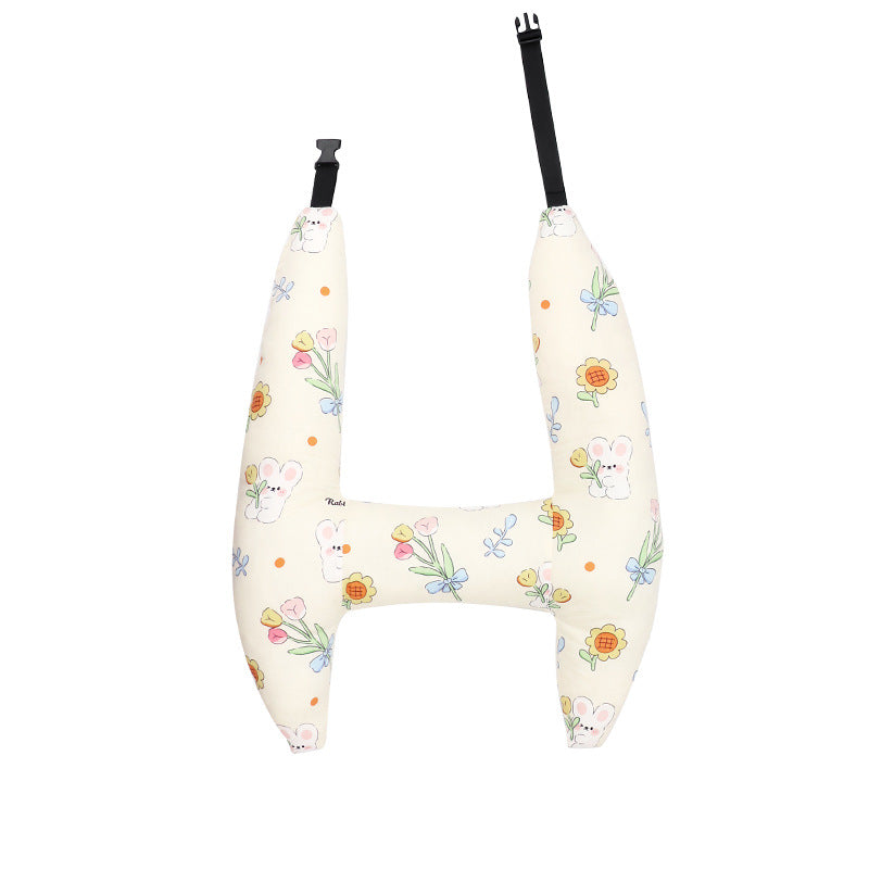 Children's Travel Pillow with Neck Support – Soft Cotton Blend, Fun Designs