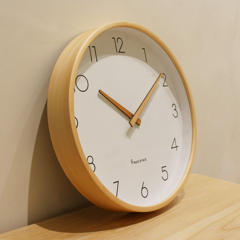Nordic Minimalist Silent Wooden Wall Clock