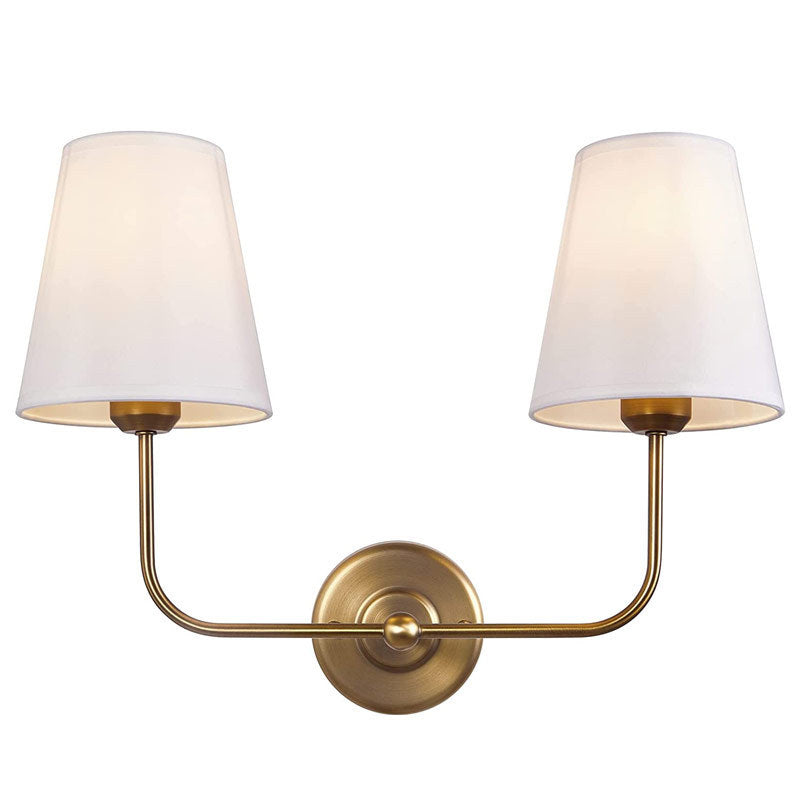 Modern Linen Shade Wall Sconce Lamp