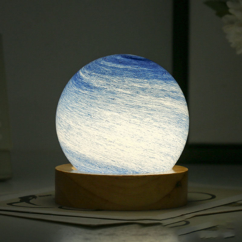 Captivating Planet Lamp with 12 Colorful Star Designs