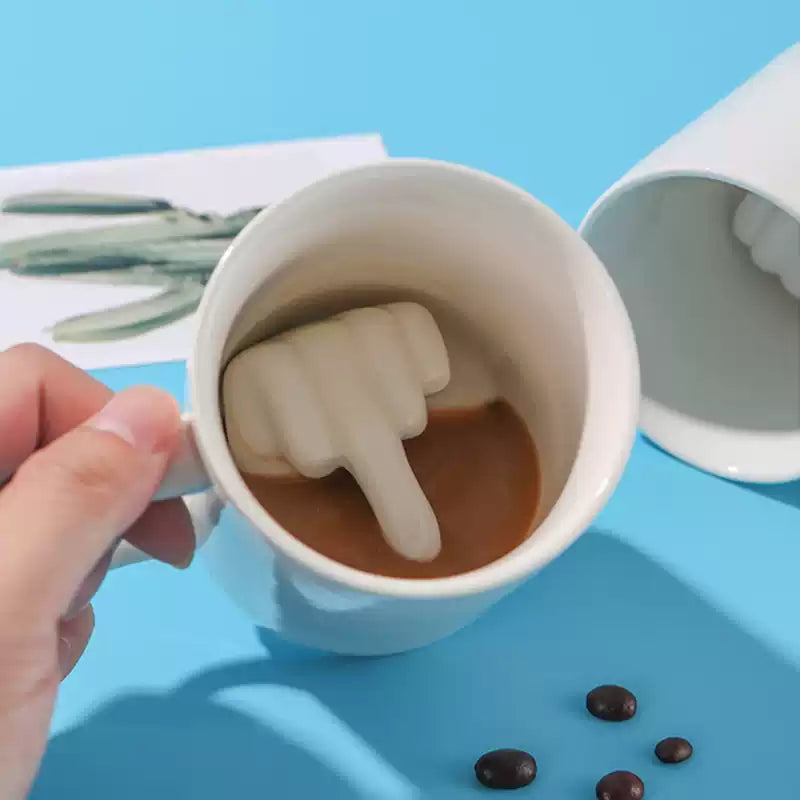 Funny Middle Finger Ceramic Coffee Mug