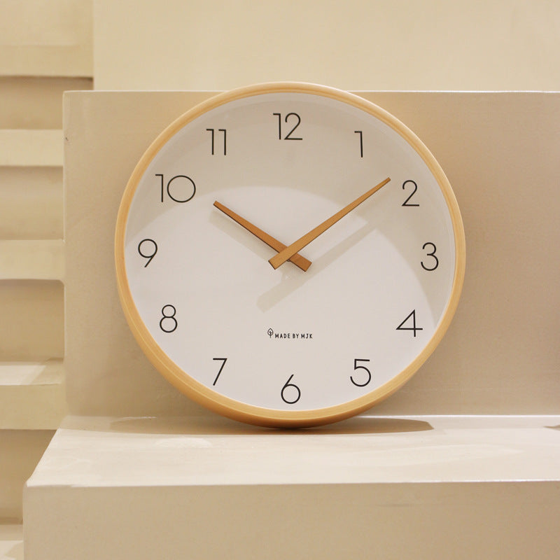 Nordic Minimalist Silent Wooden Wall Clock