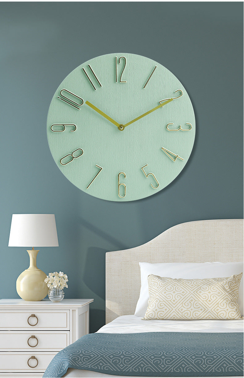 Minimalist MDF Wall Clock with Metal Hands