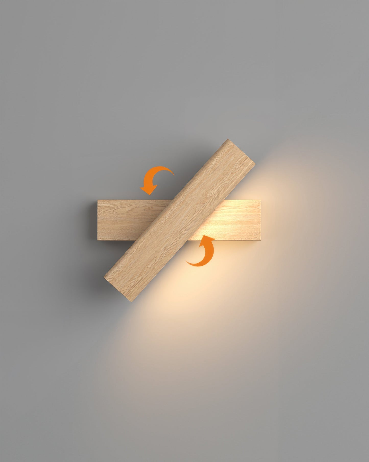 Rotatable Nordic Wood Grain Wall Lamp