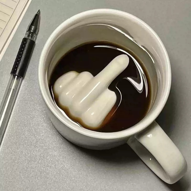 Funny Middle Finger Ceramic Coffee Mug