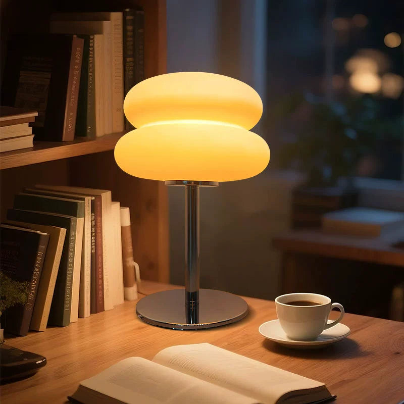 Vintage Egg Tart Mini Table Lamp - Bauhaus Style Night Light