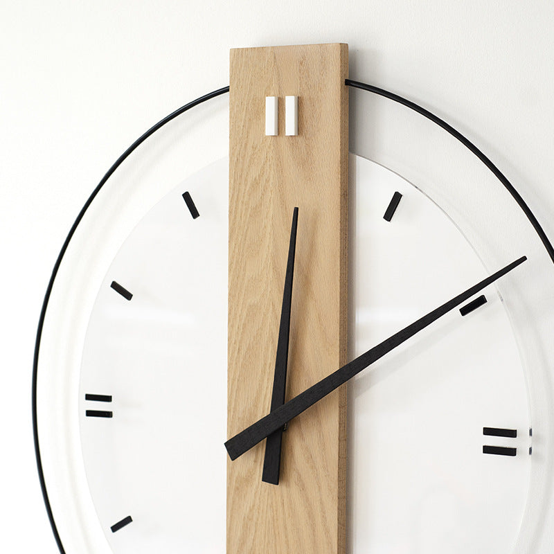Solid Wood Nordic Wall Clock 40cm with Silent Sweep Movement