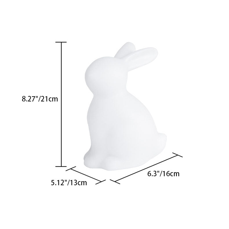 Contemporary LED Rabbit Table Lamp in White