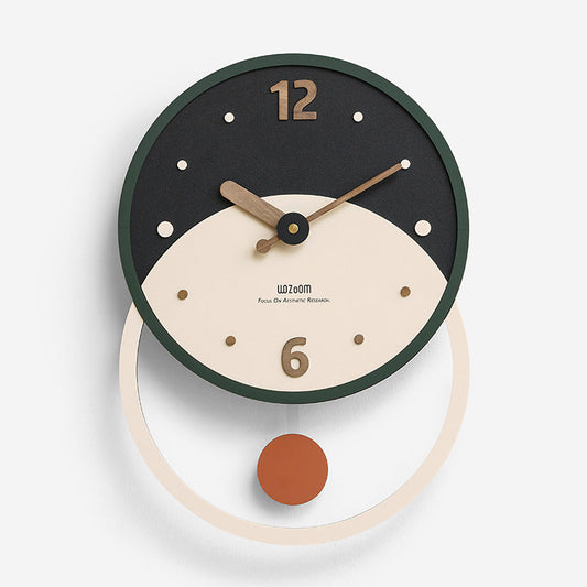 Nordic Minimalist Silent Wall Clock in Walnut and Acrylic
