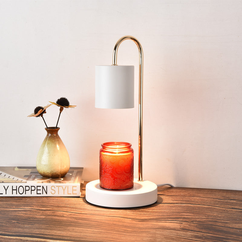Candle Warmer Table Lamp with Curved Design