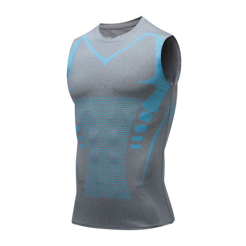 Ionic Body Shaping Fitness Vest for Posture and Sweat