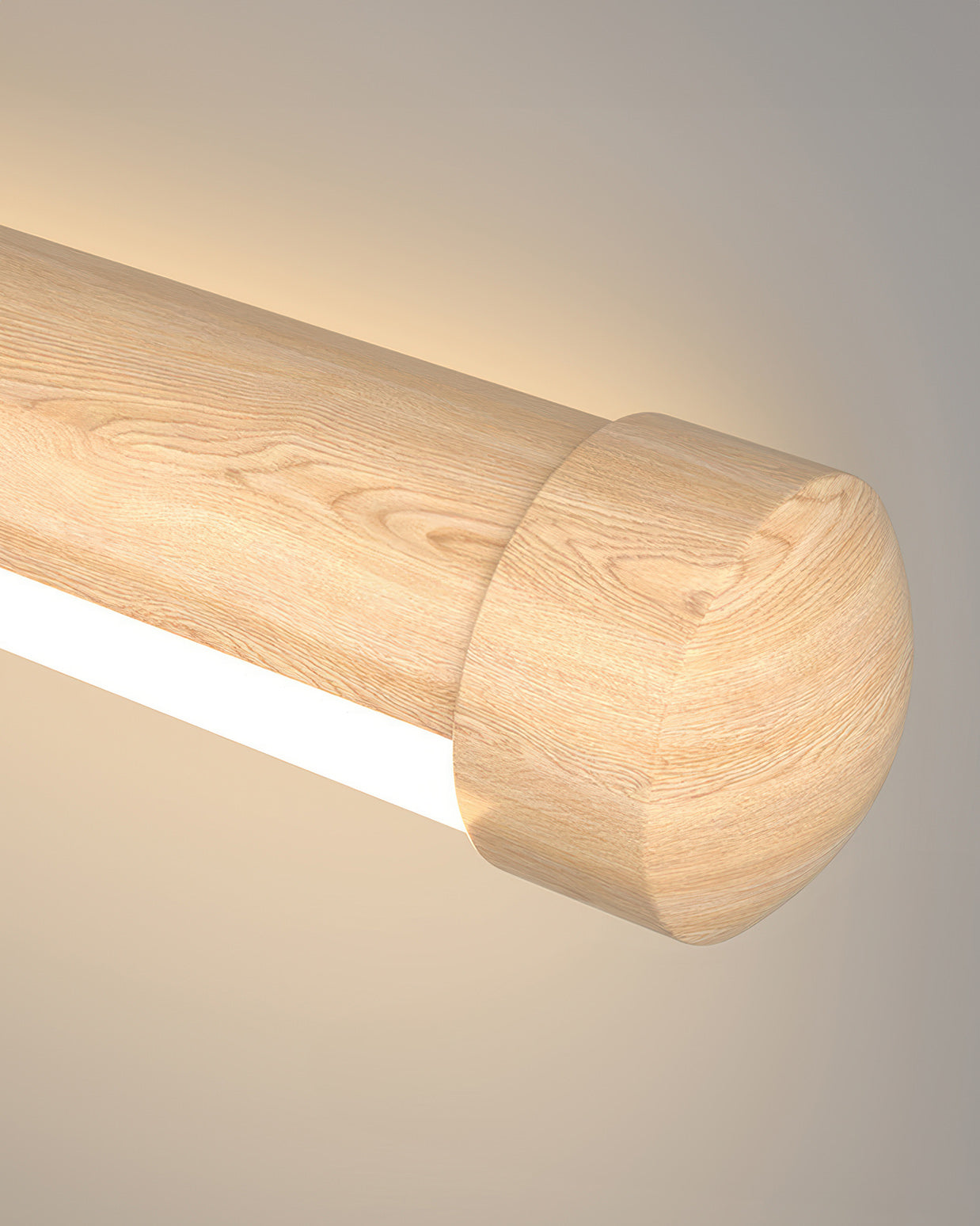 Modern Wooden Arc Wall Lamp with Soft Illumination