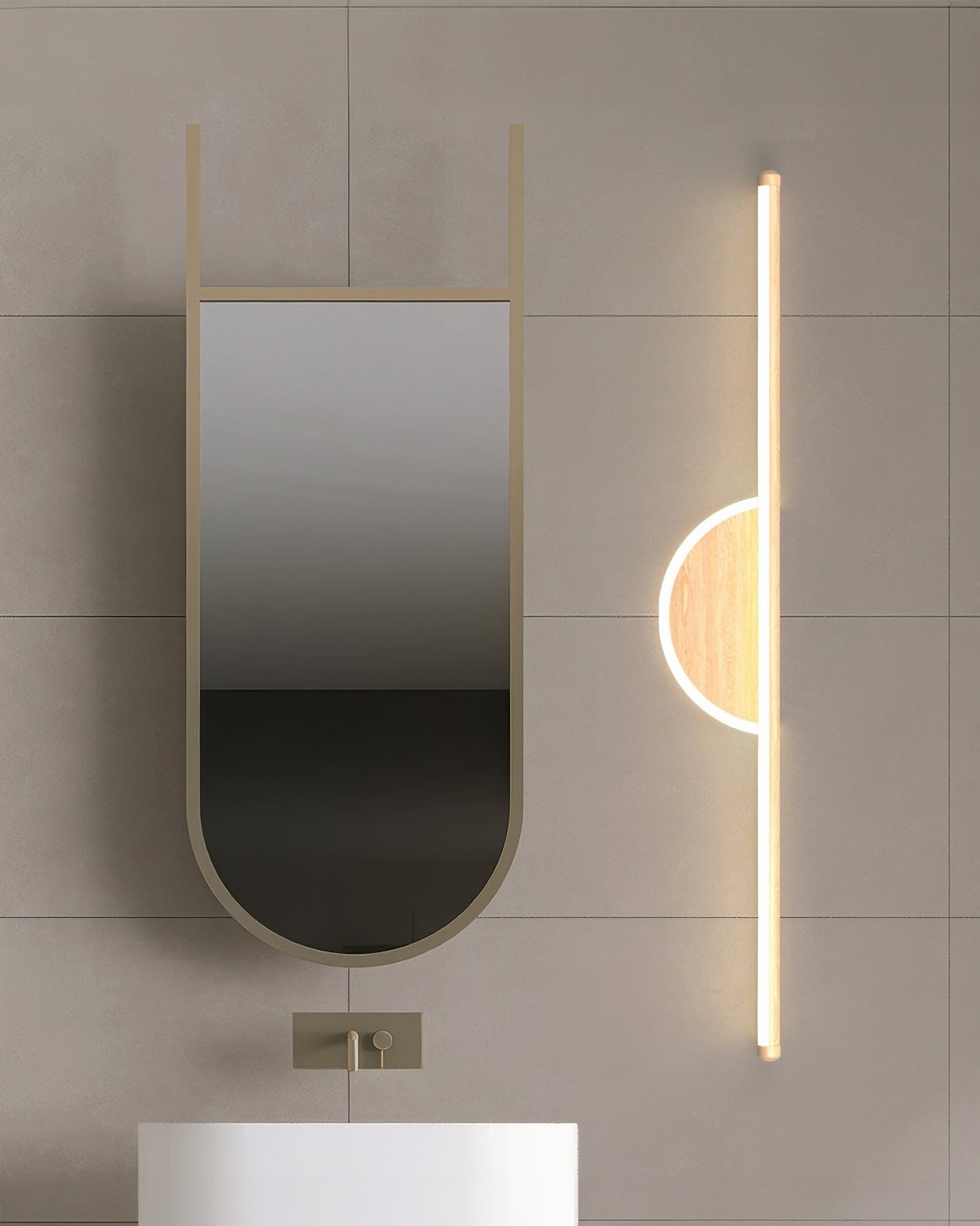 Modern Wooden Arc Wall Lamp with Soft Illumination
