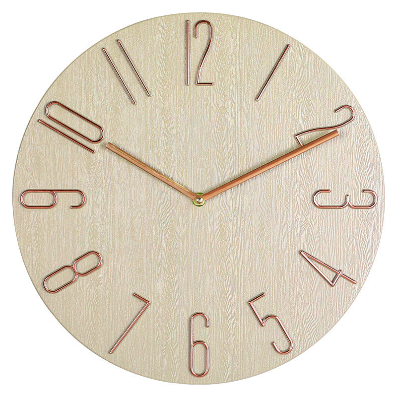 Minimalist MDF Wall Clock with Metal Hands