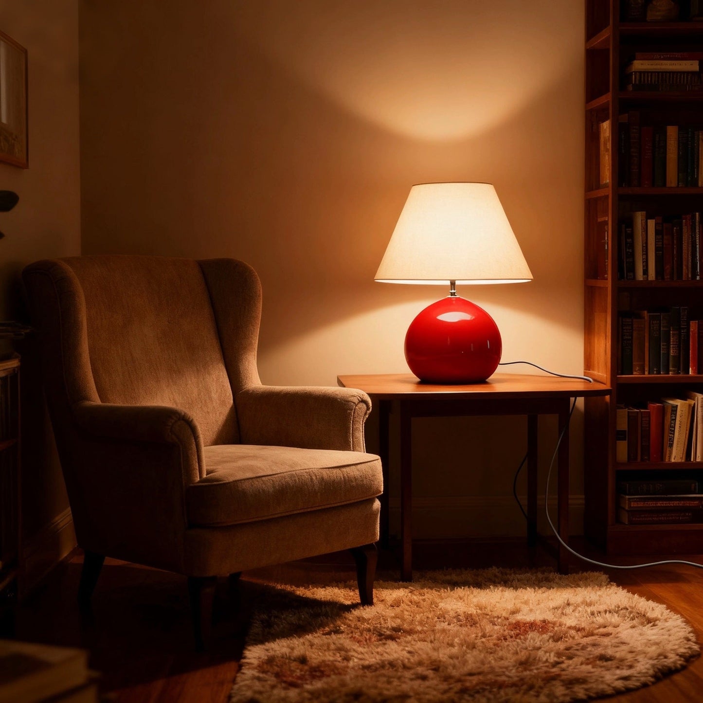 Vintage French Chestnut-Style Table Lamp
