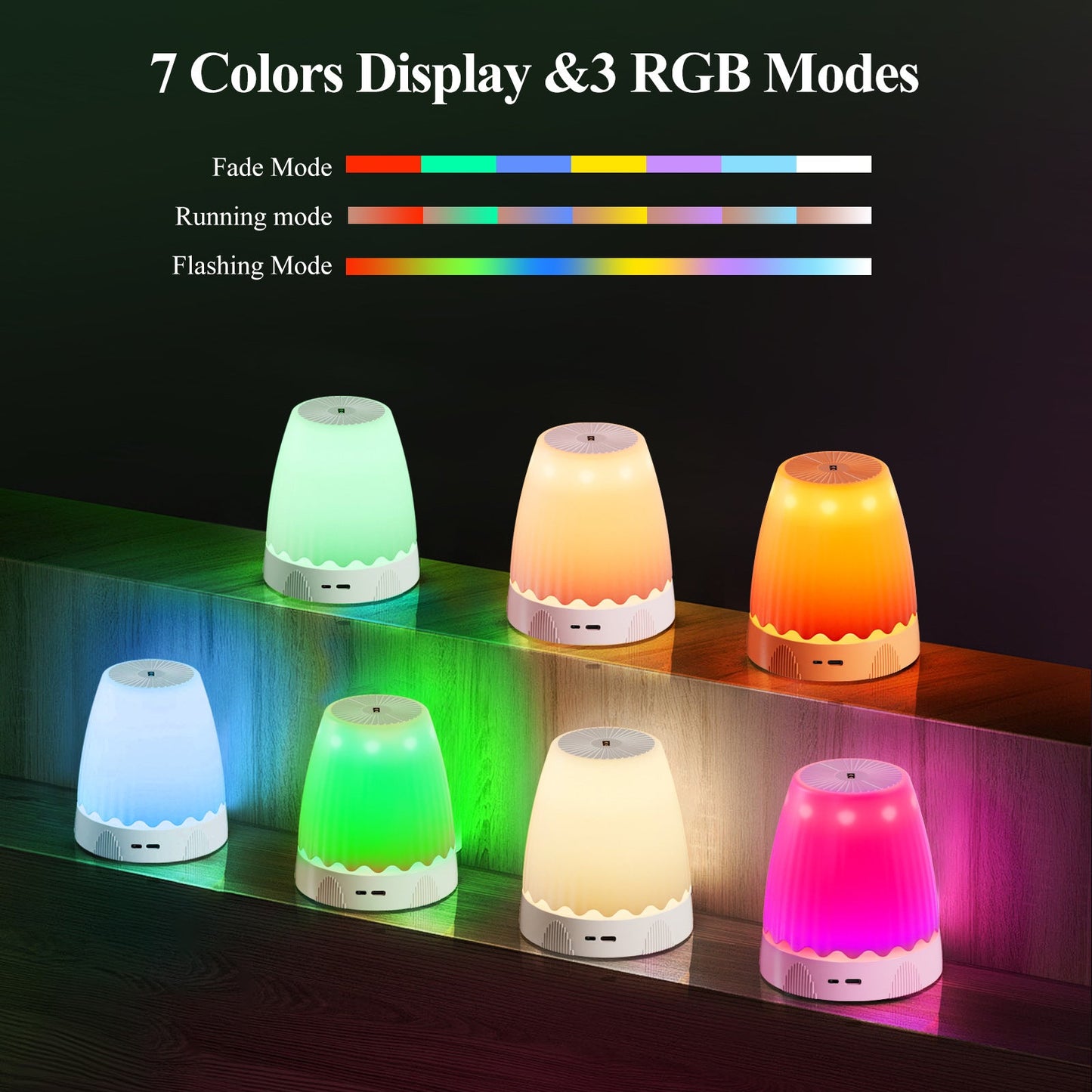 Wireless Charging LED Night Light - Modern Bedside Lamp