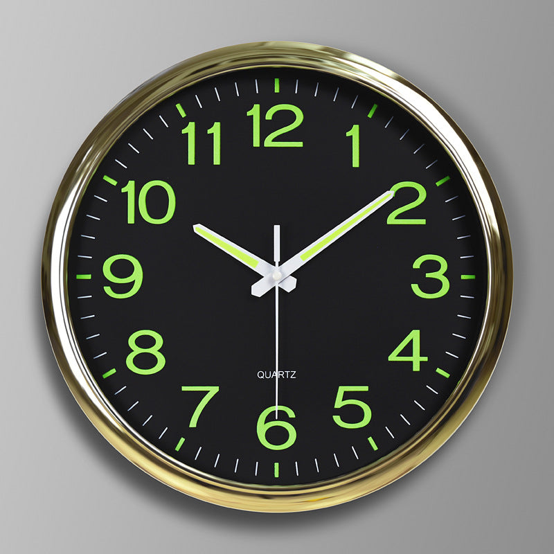 Silent 30 cm Illuminating Wall Clock with Night Light Feature