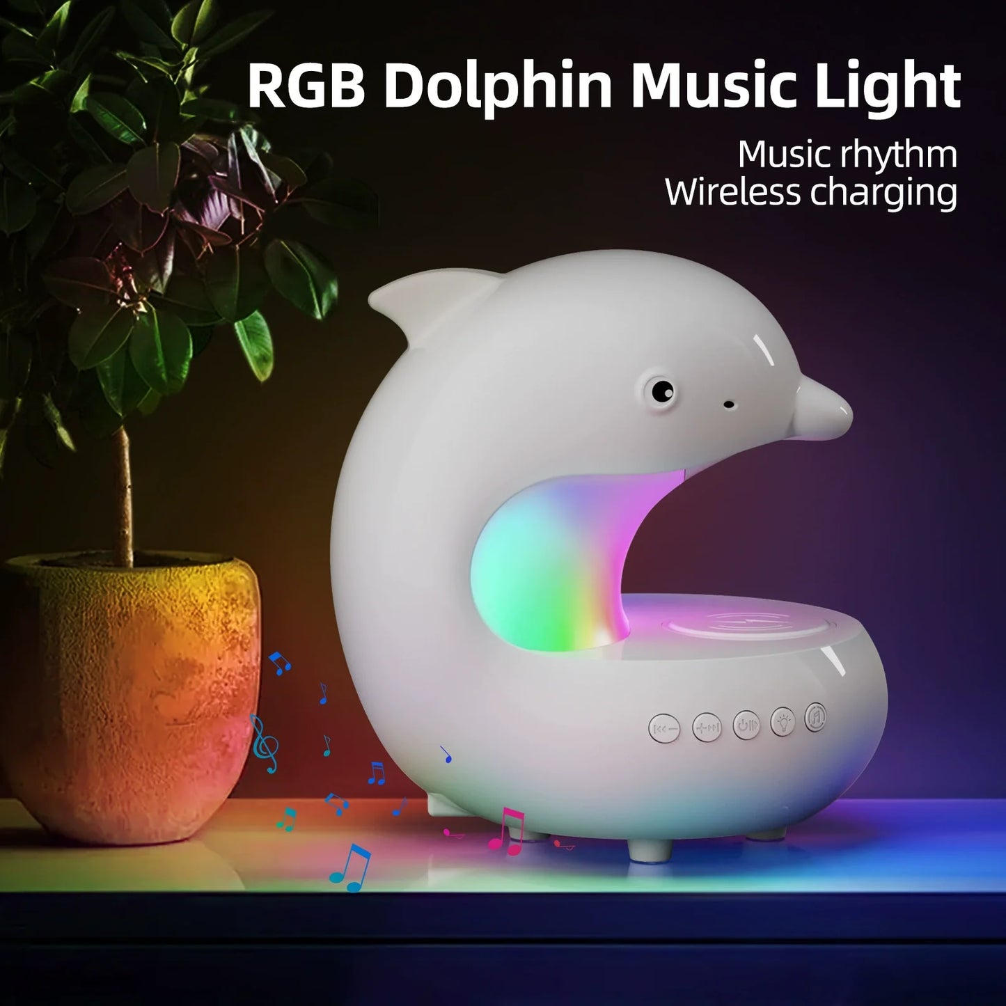 Wireless Charging Night Light with LED Glow