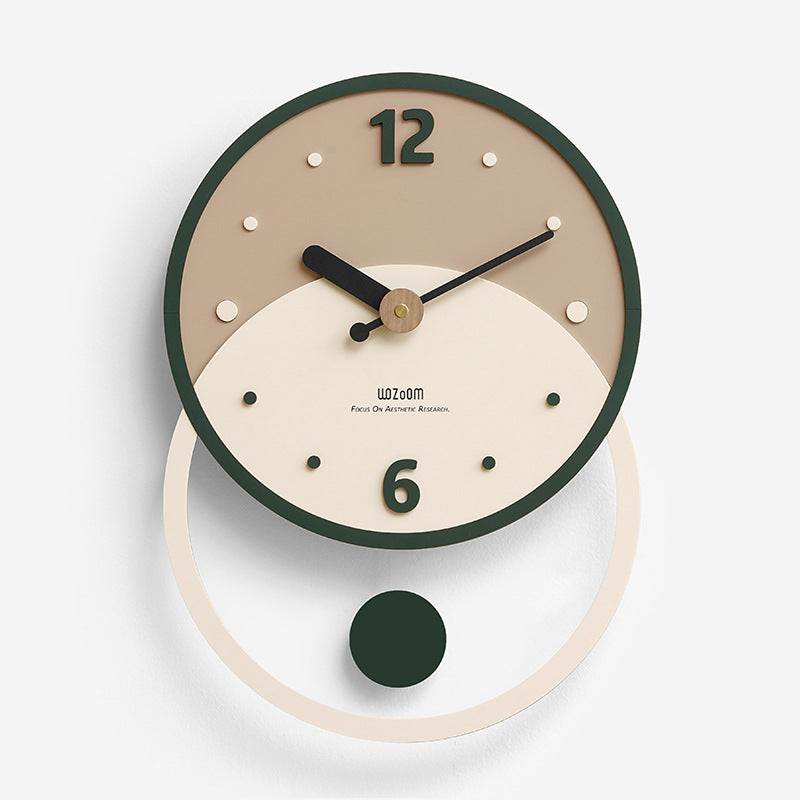 Nordic Minimalist Silent Wall Clock in Walnut and Acrylic