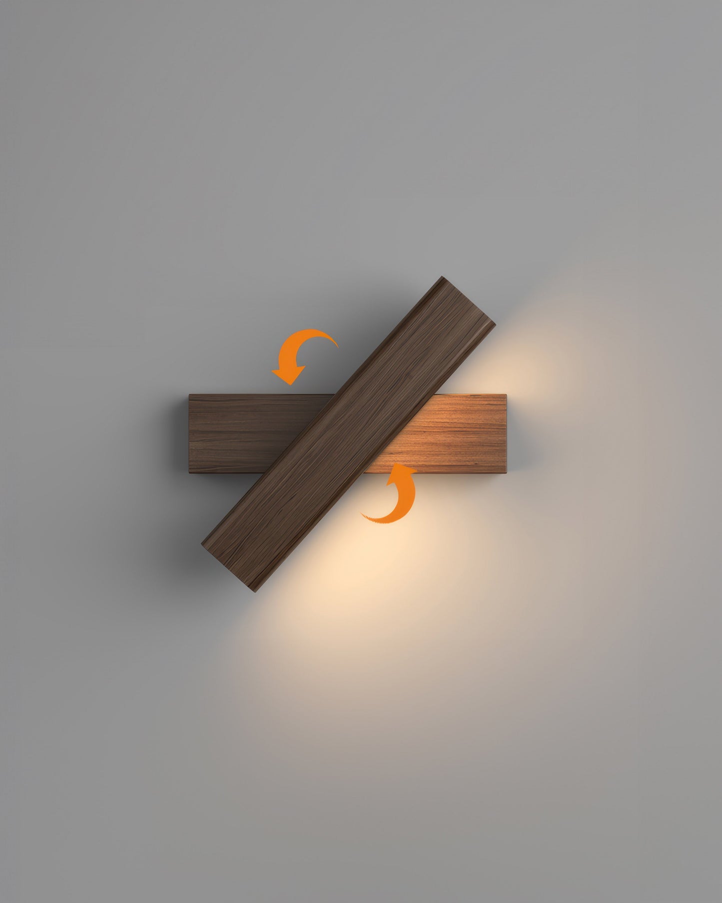Rotatable Nordic Wood Grain Wall Lamp