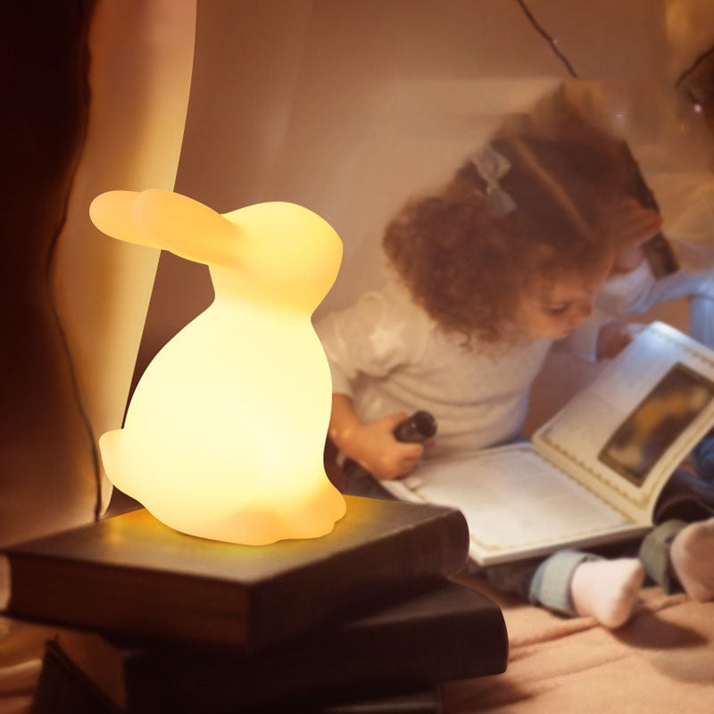 Contemporary LED Rabbit Table Lamp in White