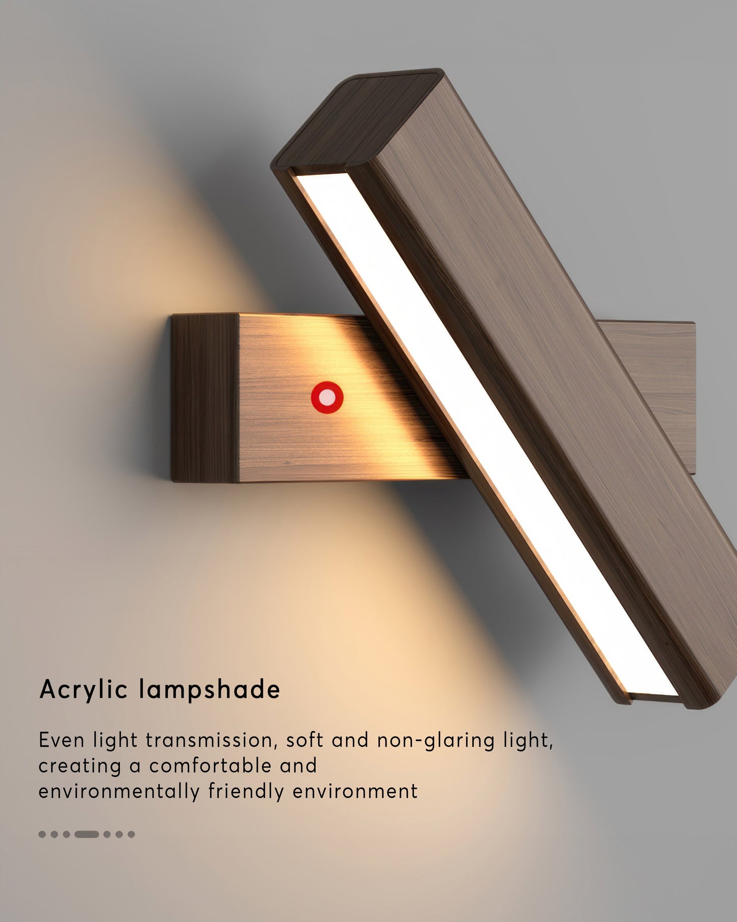 Rotatable Nordic Wood Grain Wall Lamp