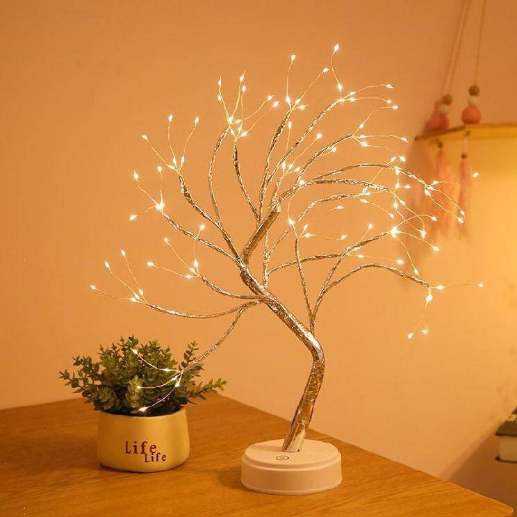 LED Table Lamp with Colorful Tree Lights and Touch Switch