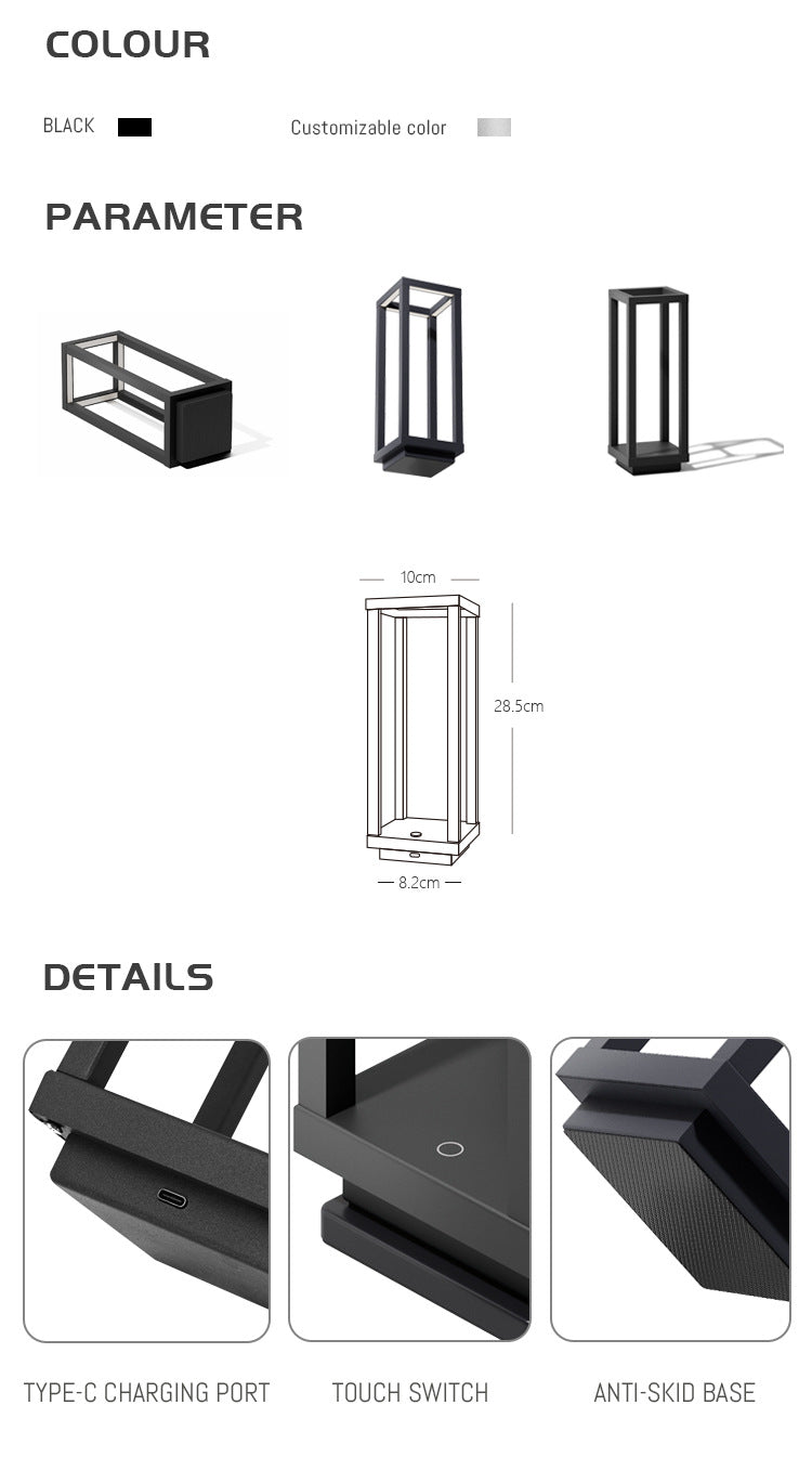 Rechargeable Portable LED Table Lamp with Adjustable Brightness