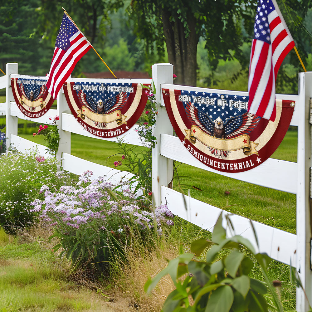 Personalized Patriotic Eagle Fan Flag for 250th Anniversary
