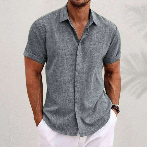 Men's Breathable Linen Short Sleeve Shirt