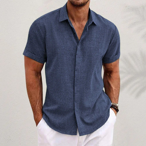 Men's Breathable Linen Short Sleeve Shirt