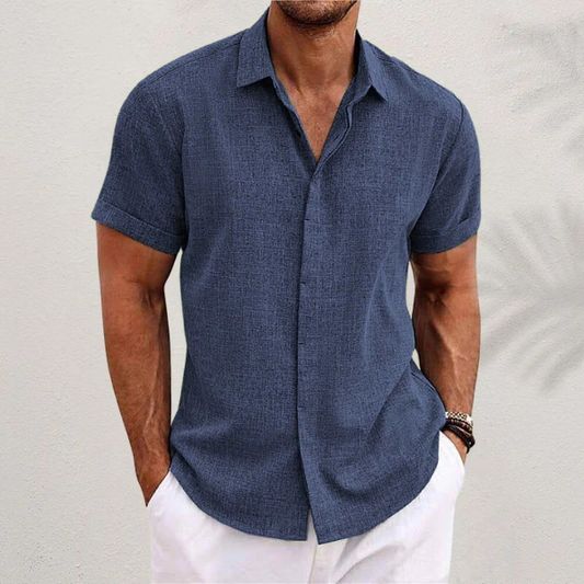 Men's Breathable Linen Short Sleeve Shirt
