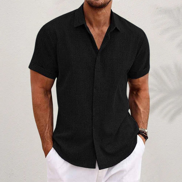 Men's Breathable Linen Short Sleeve Shirt