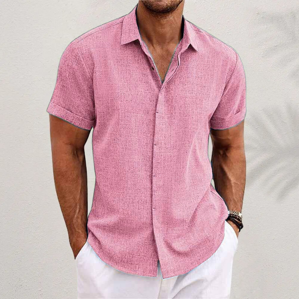 Men's Breathable Linen Short Sleeve Shirt