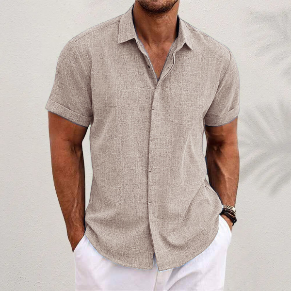 Men's Breathable Linen Short Sleeve Shirt