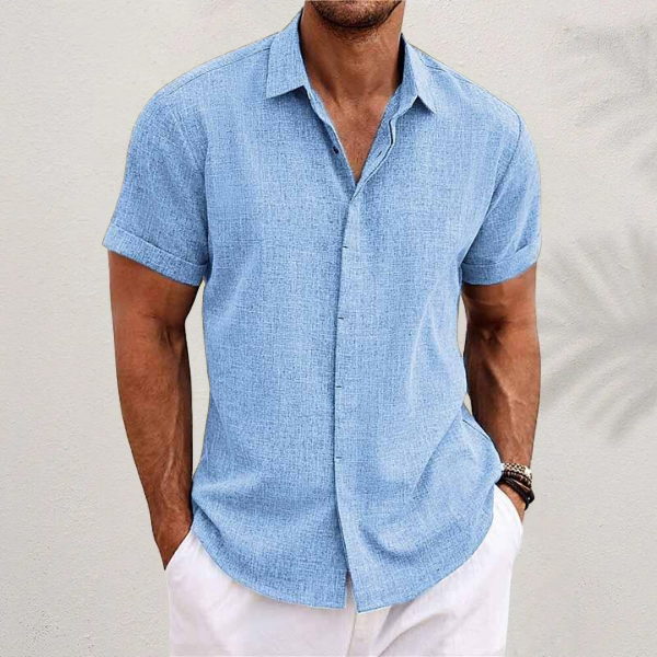 Men's Breathable Linen Short Sleeve Shirt