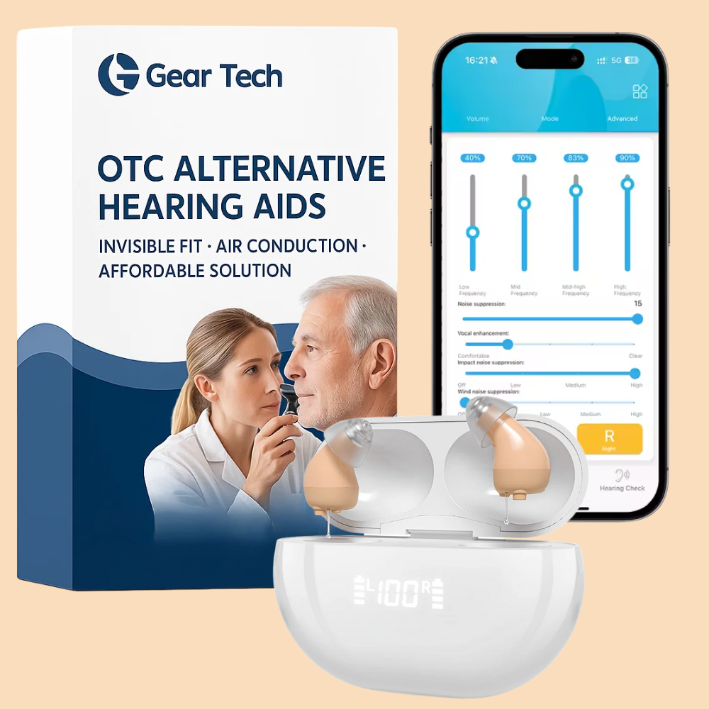 Bluetooth App-Controlled Hearing Aids - No Prescription Required