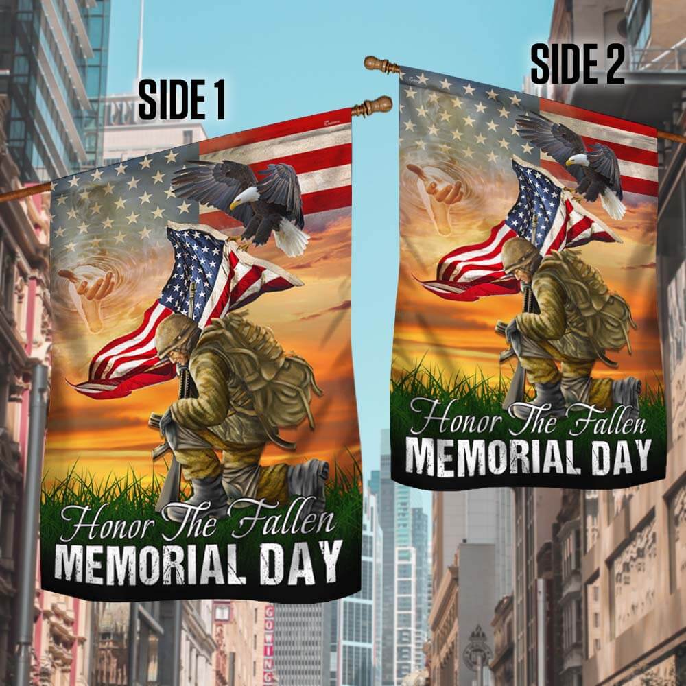 Double-Sided Memorial Day Veteran Flag