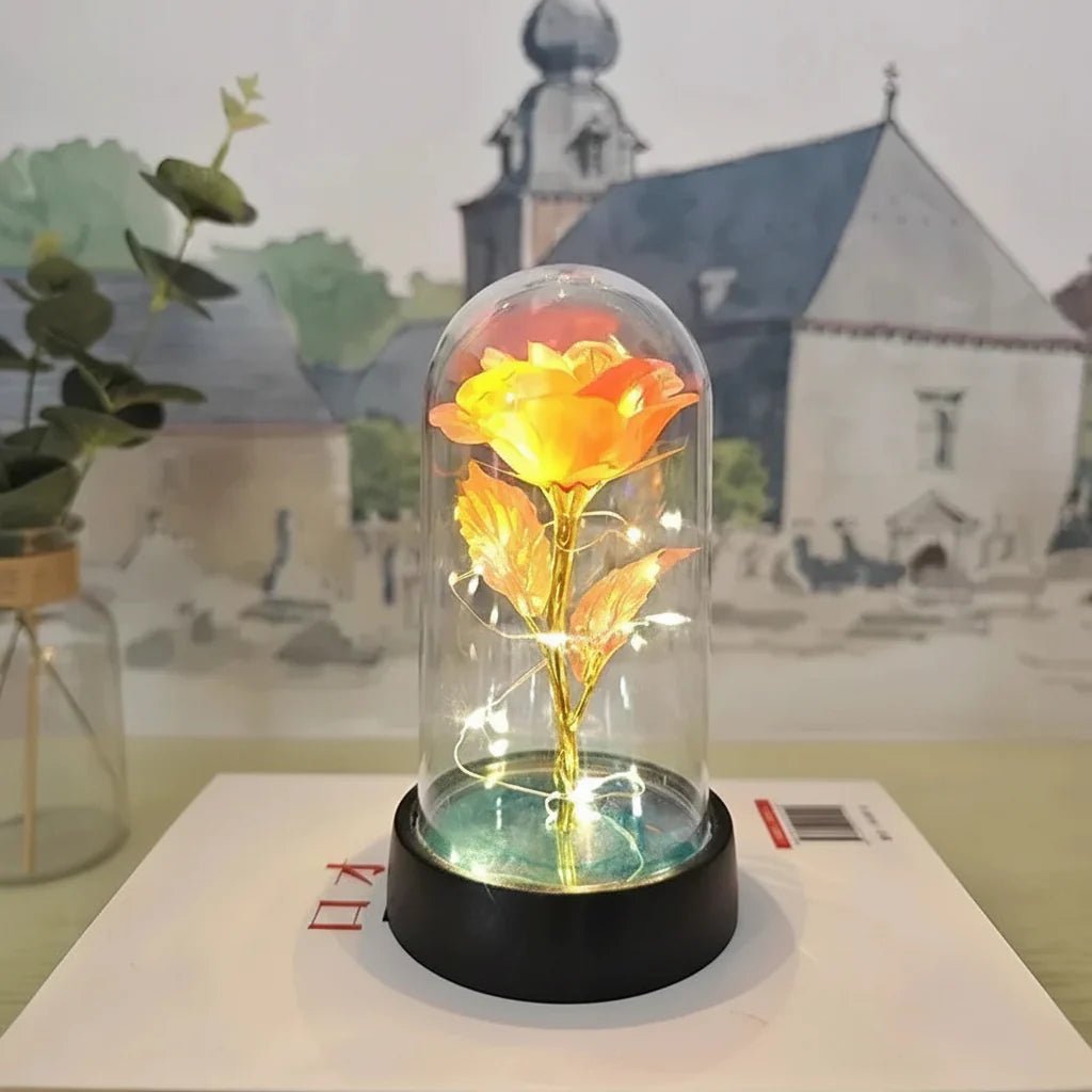 LED Light Artificial Rose Flower for Valentine's Day