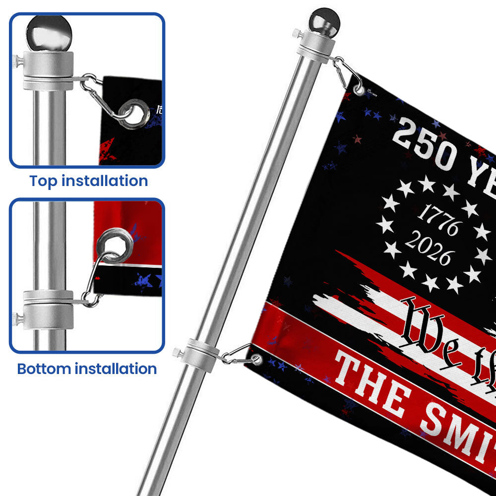 Custom We The People Patriotic Canvas Flag - 250th Anniversary 1776-2026
