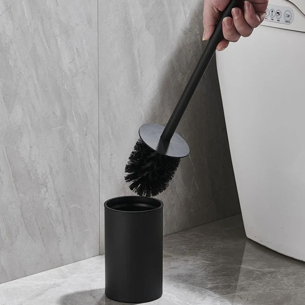 Stainless Steel Standing Toilet Brush Set