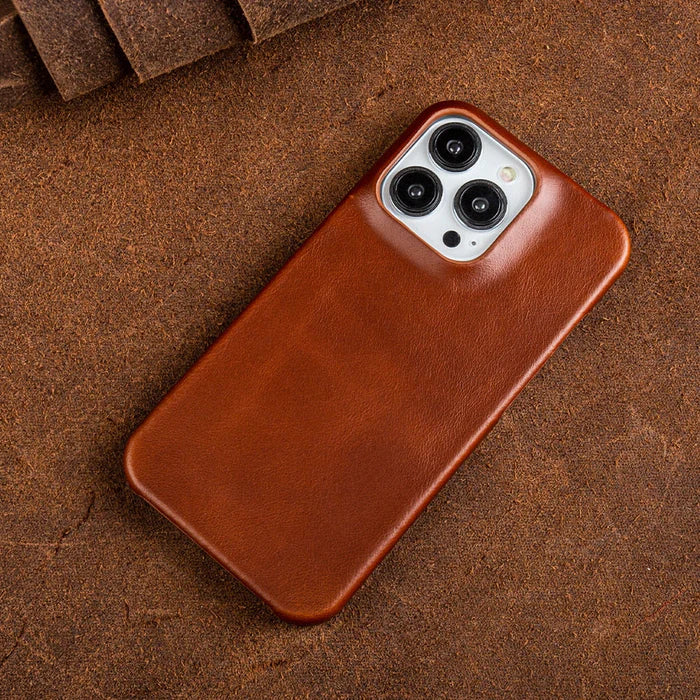 Genuine Leather iPhone Case with MagSafe Compatibility