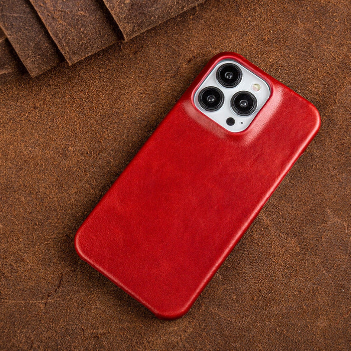 Genuine Leather iPhone Case with MagSafe Compatibility