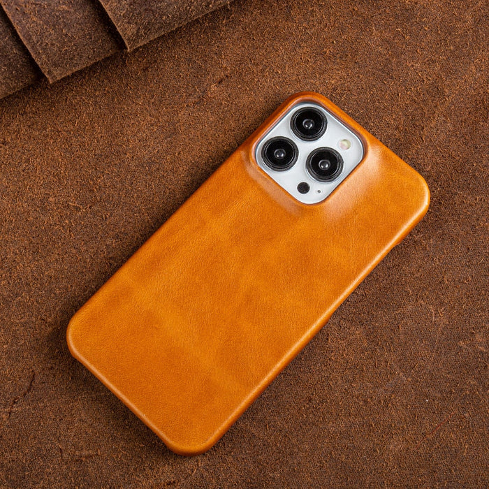 Genuine Leather iPhone Case with MagSafe Compatibility