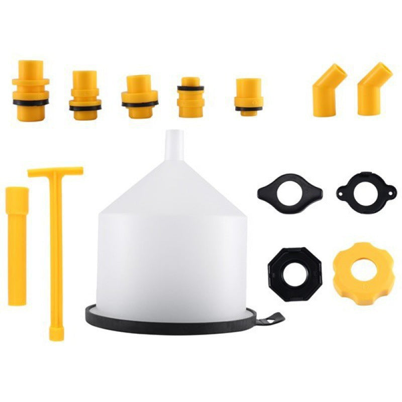 Spill Proof Engine Oil Funnel Kit with Adapters